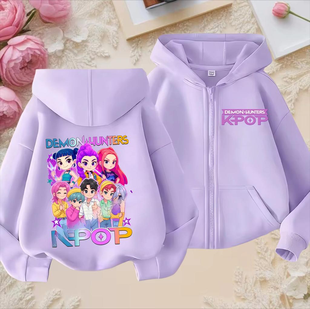Hoodies Sweatshirts Girls Kids Girls Sweatshirt Zip Purple Hoodie Casual Top Hoodie Kids Clothing