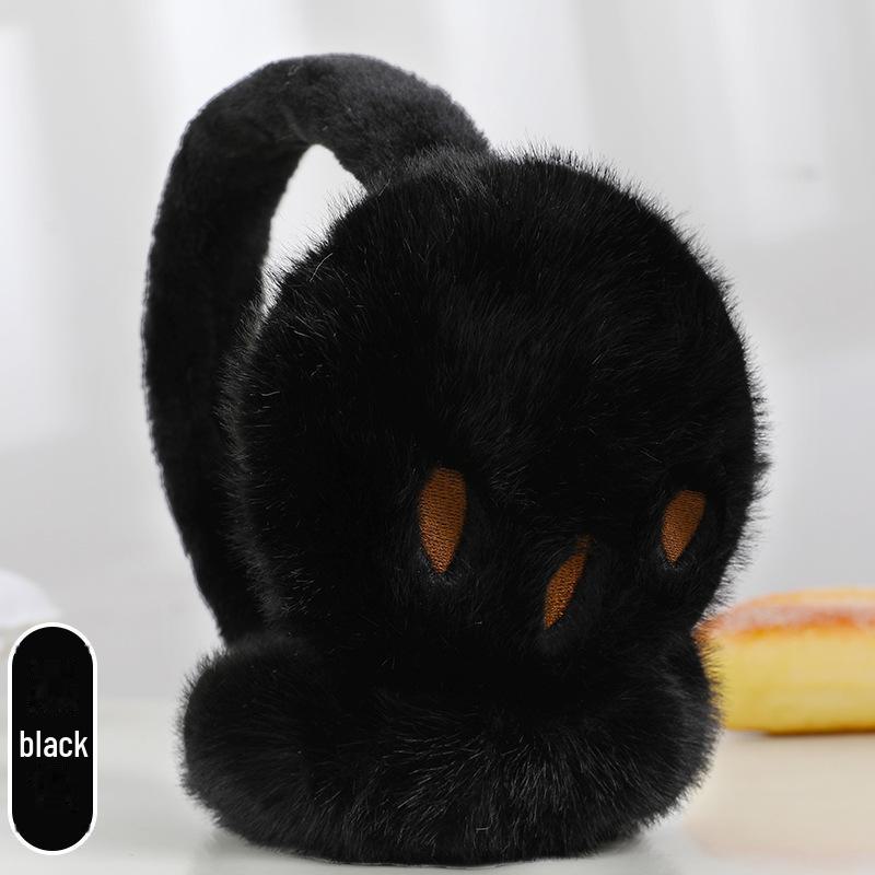 Couple's Winter Bear Paw Earmuffs - Men's and Women's Warm Antifreeze Ear Covers for Cold Weather.