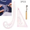 Линейка для моделирования одежды Sew French Curve Ruler Метрическая Фигурная Пластиковая Швейная Инструменты Включают Кривую/Треугольную Линейку Копировальное Колесо для Начинающих