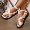 2025 Summer New Platform Sandals Women's Shoes Large Size Casual Toe Platform Sandals Spot