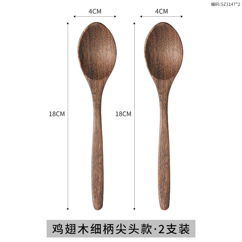 1-6 шт. Деревянная ложка Дерево крыла курицы Длинная ручка Суповая ложка Ложка для перемешивания меда Без лака Без воска Бытовая Большая ложка для риса