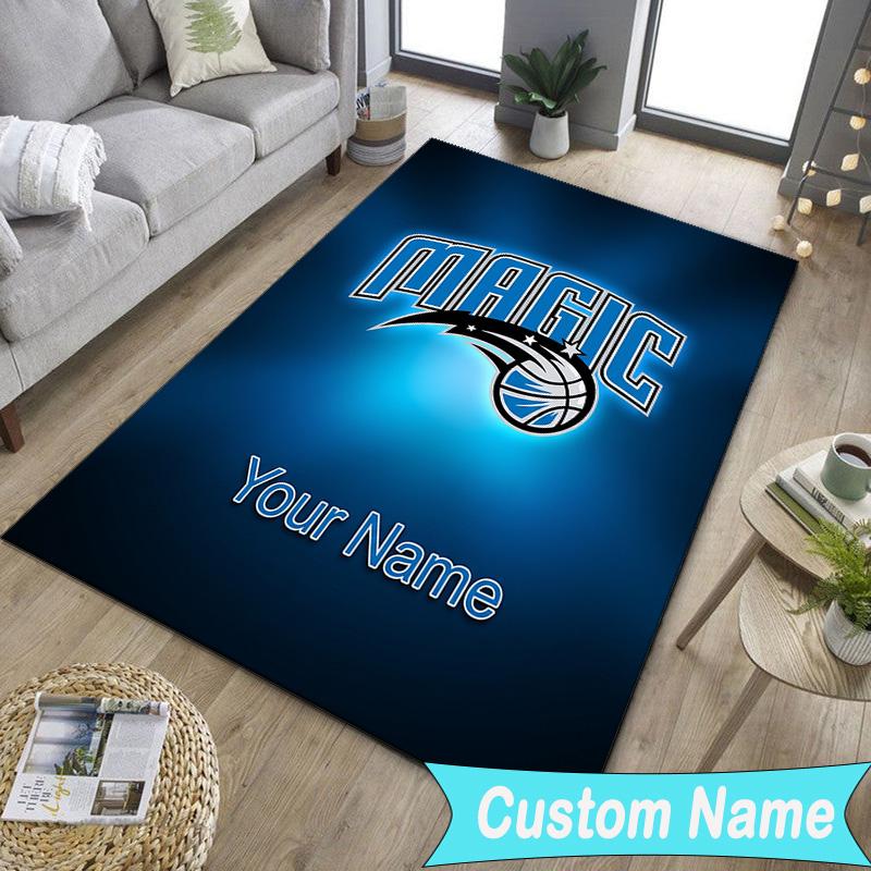 Custom Namebasketball Orlando Logo Carpet, Indoor Rug, Chair Rug, Living Rooms, Doormat Made From Polyester Home Decor Birthday Christmas Gifts