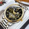 OPK 8135 Mens Watch New Fashion Brand Luxury Quartz Watch Stainless steel Watches For MenWaterproof Chronograph Automatic Watch