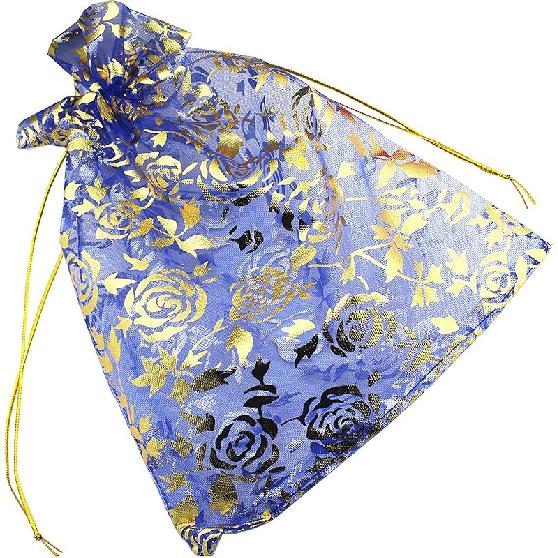 QIANHAILIZZ 100 шт. 18x23 см Мешочки с завязками Цветок Сердце Органза Мешочек для украшений Подарочный мешочек Мешочек для конфет Мешочки с завязками для свадебных сувениров (золотое сердце)