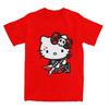 Unisex Hello Kitty Cute Cartoon Japanese Vintage Cotton Tops YK Basic Comfortable Summer Womens Tshirt Minnie Mouse Tops