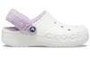 Crocs Классические кроксы Baya с подкладкой и меховым ремешком 'White Lila' 206633-577