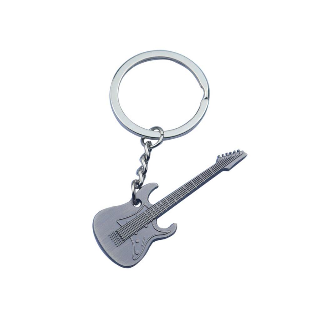 Metal Vintage Violin Keyring Bag Charm Musical Instrument Pendant Guitar Key Chain Gifts