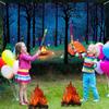 Halloween Campfire Centerpiece Artificial Fire Flame 3D Decorative Cardboard Fire Party Decoration