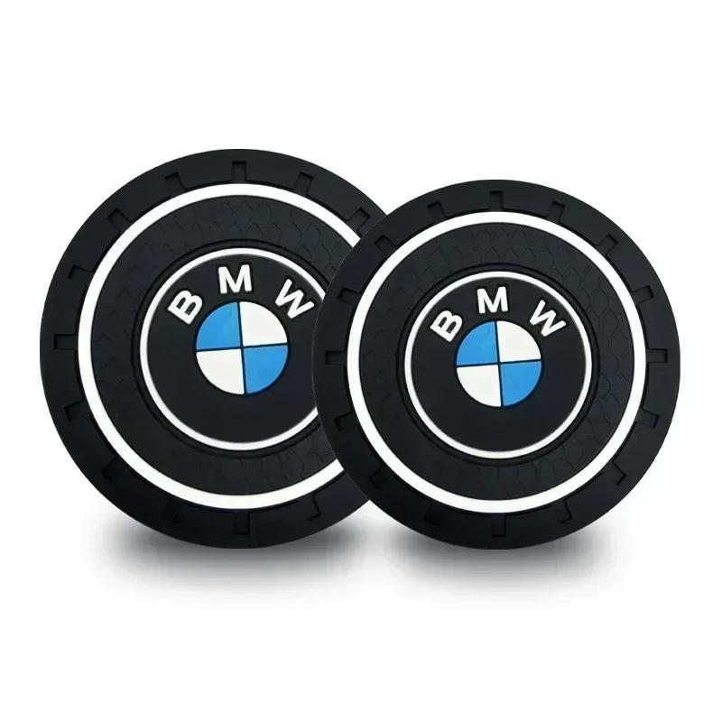 CCL1 For BMW M Car Anti Slip Coaster Anti-noise Water Cup Pad Cushion Car Accessories For BMW E46 E39 E90 E60 E36 F30 F10 E34 E30 F20
