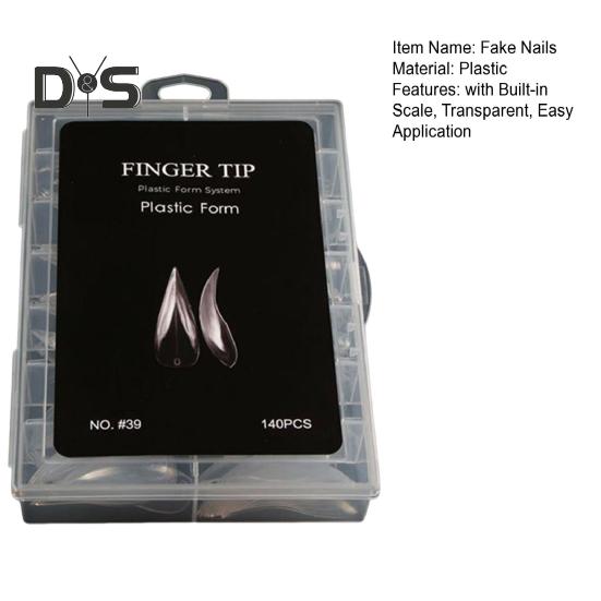 140 шт. накладных ногтей-стилетов, накладные прозрачные ногти, накладные ногти для наращивания ногтей, предварительно сформированные типсы для полного покрытия ногтей, салон «сделай сам»