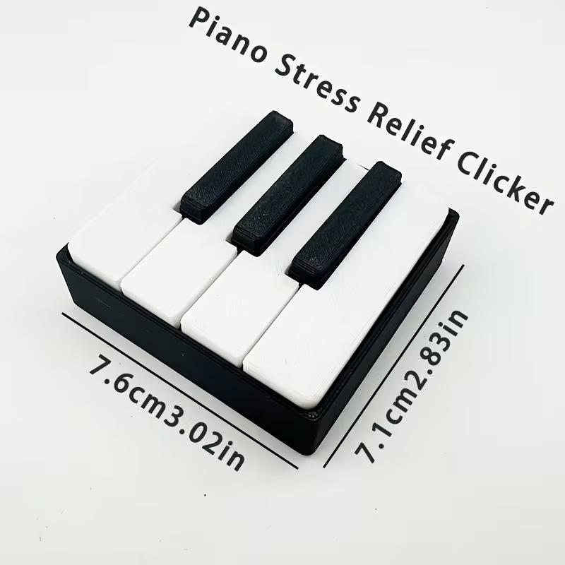 3D-печатный кликер для пианино из PLA - Нажимная фигурка-антистресс, подходящая для офисного стола, вечеринок, нажиматель клавиш