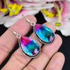 Bi-Color Tourmaline Gemstone 925 Sterling Silver Jewelry Earring 1.97" KG-1783