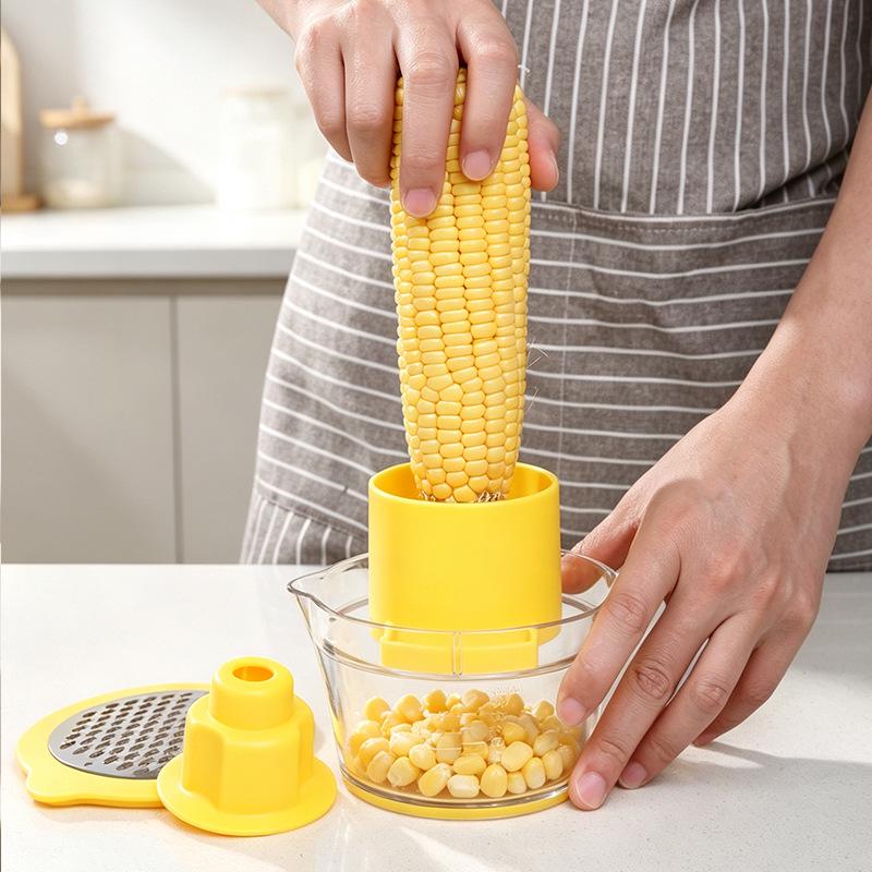 Multi-functional Kitchen Corn Thresher & Grater - Strips, Shreds, and Prepares Fruits & Vegetables