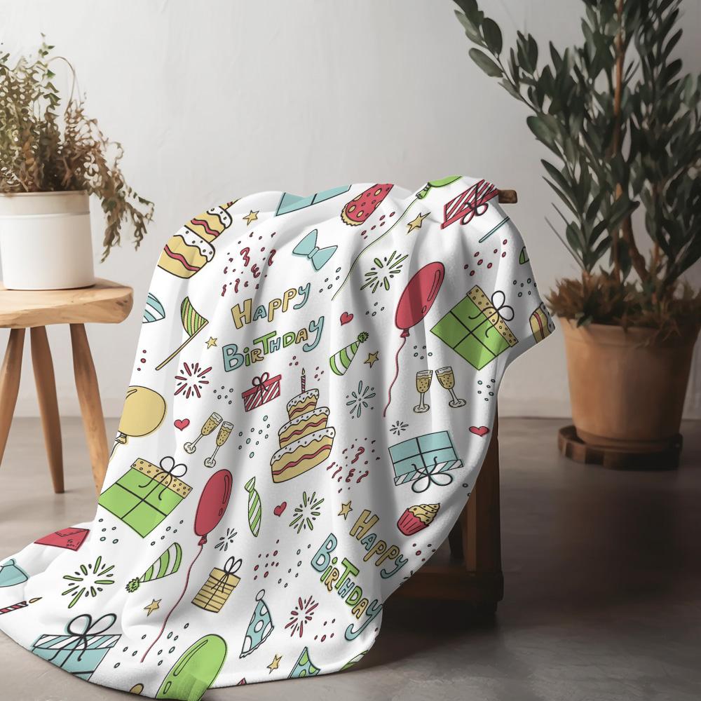 Soft Throw Blanket Cozy Flannel Fleece Warm Decorative Bedspread Couch Cover Living Room Dorm Room Gift Home Decor