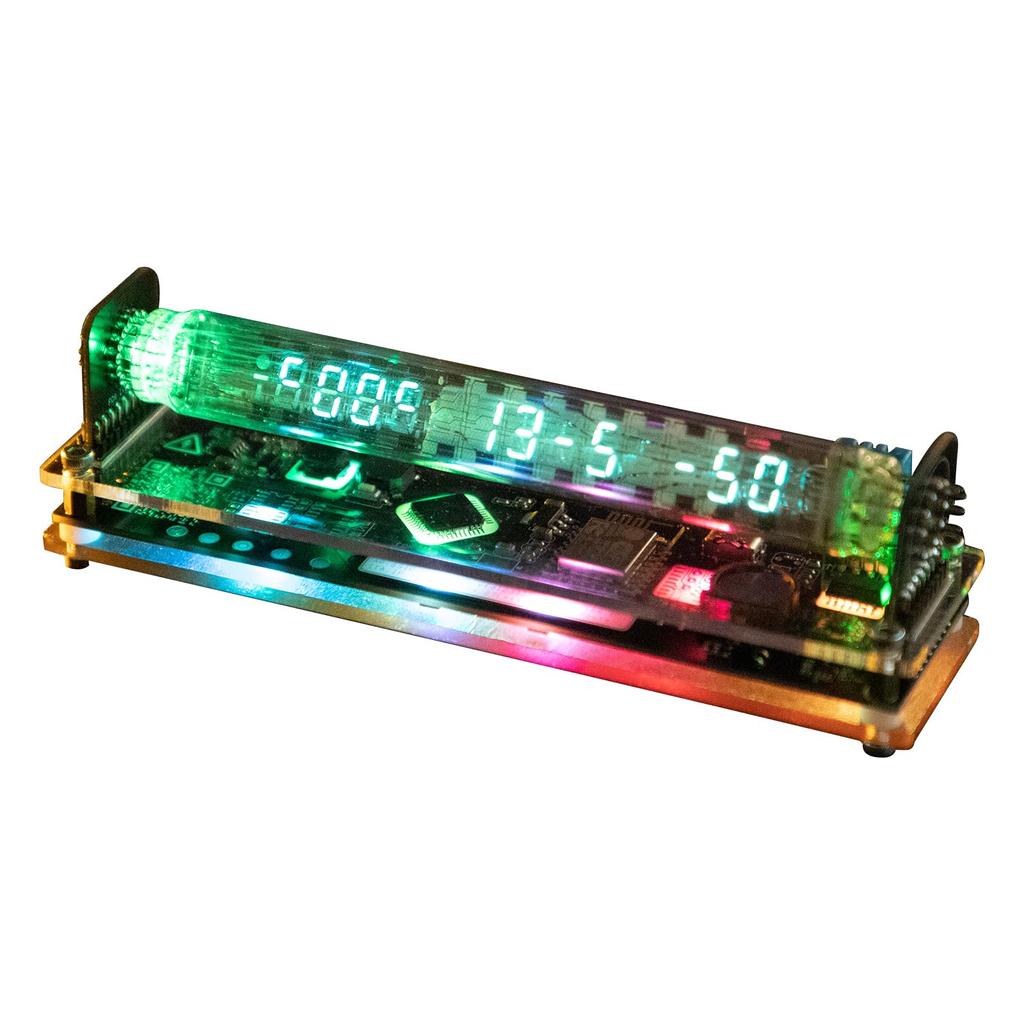 Valour Doer VFD Clock Like Nixie Tube Clock Nixie Tube Time Synchronization with Aram Function Remote Control Operation Temperature and Humidity