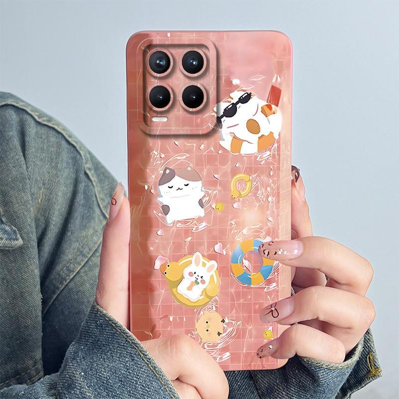 For OPPO Realme 8 4G RMX3085 Phone Case Realme8 Pro 4G RMX3081 Soft Capa Coque Sweet Painted Cartoon Shell Printed Funda Cover