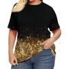 Женская летняя повседневная футболка с круглым вырезом и 3D-принтом, дышащая, с коротким рукавом, свободного кроя, летняя