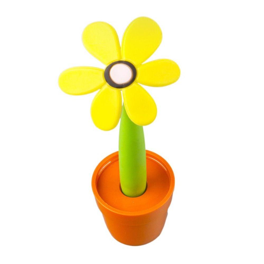 Plastic Writing Signing Pen Cartoon Sunflower Ballpoint Pen New Ballpoint Pen