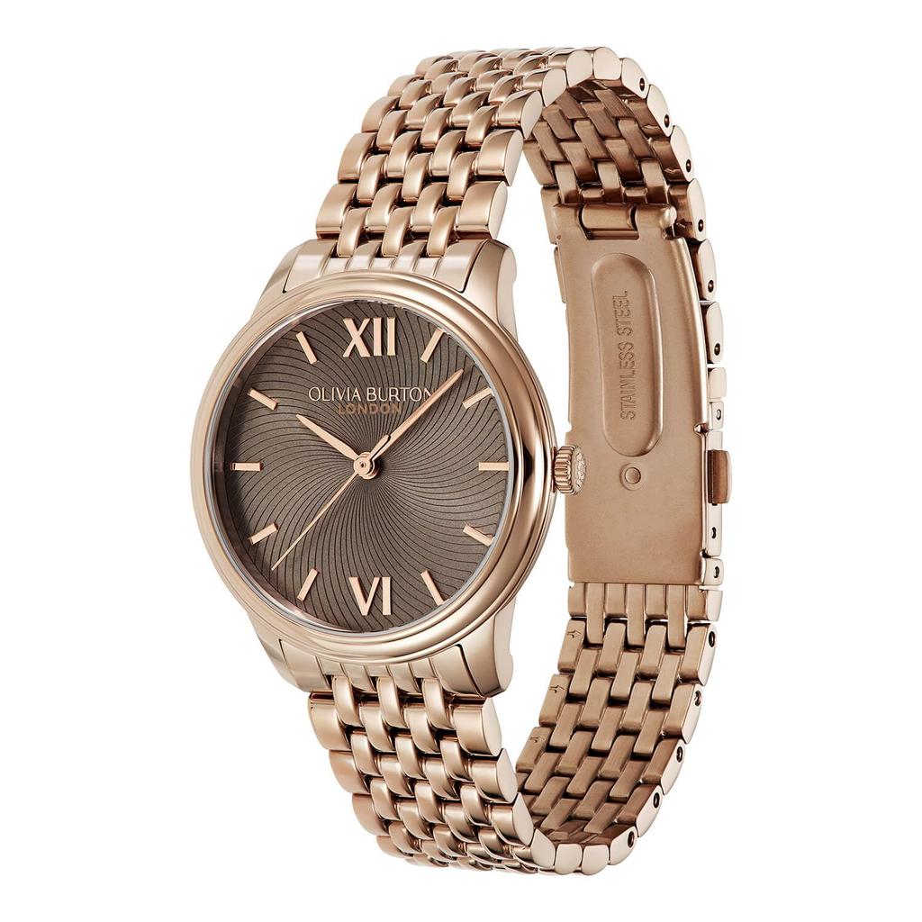 OLIVIA BURTON Classics Classic Rose Gold Оригинальные женские часы, 24000131, 32 мм, Вихрь, Гриб, Солнечные лучи, Браслет,