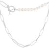 Silver Necklace with Imitation Pearls (2115670)