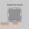 1Pcs PC Panel Modular Sockets And Switches Wall Power Socket Switch  for EU Standard Wall Mount DIY