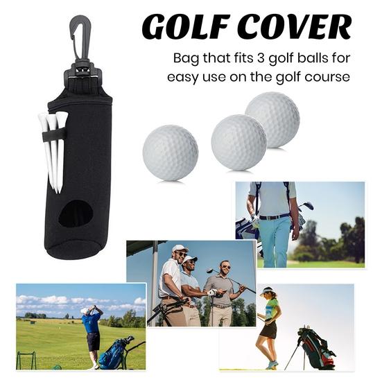 Сумка для хранения мячей для гольфа с держателем футболки, брелок большой емкости, зажим для ремня, портативная сумка для переноски мячей для гольфа