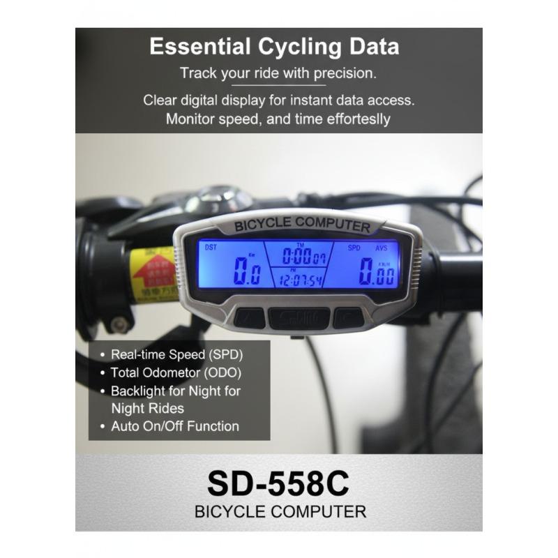 Bike Computer Wired Bicycle Odometer Speedometer Waterproof Stopwatch Cycling Accessories2