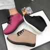 Women's Fashionable PVC Colorblock Lace-Up Ankle Rain Boots - Waterproof & Non-Slip