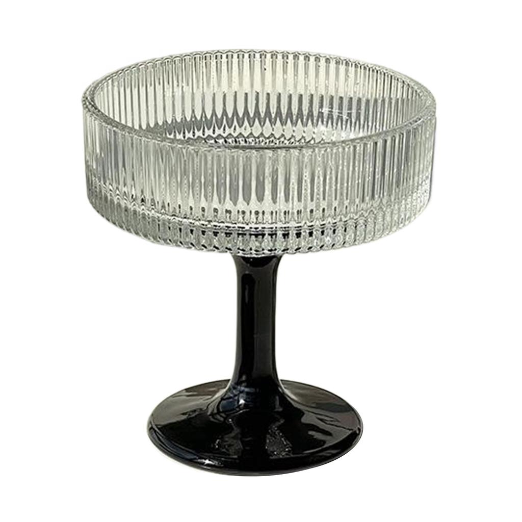 2025 Новая стеклянная чашка для мороженого Прочная конструкция Ребристые бокалы-купе Бокалы-купе для шампанского Чашка для мягкого мороженого 200 мл