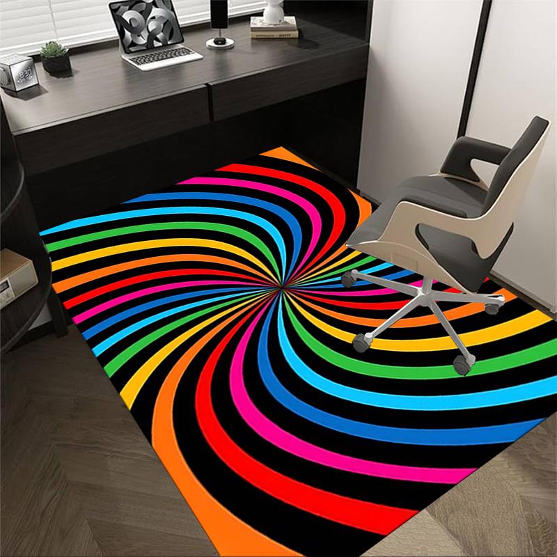 1PC Colorful Swirl Extra Large Non Slip Floor carpet, Office, family, bedroom, Studio Large Area Rug Indoor Rugs, , Vibrant Colors