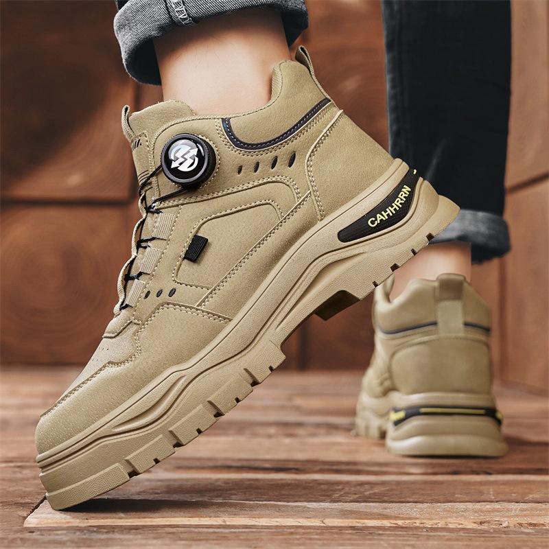 2025 Autumn New Casual Sports Anti Slip Outdoor Mountaineering Desert Combat Knob Work Boots for Men