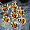 50Pcs Halloween Candy Package Card Ghost Pumpkin Lollipop Holder Cards Kids Halloween Party Home Diy Decor Supplies