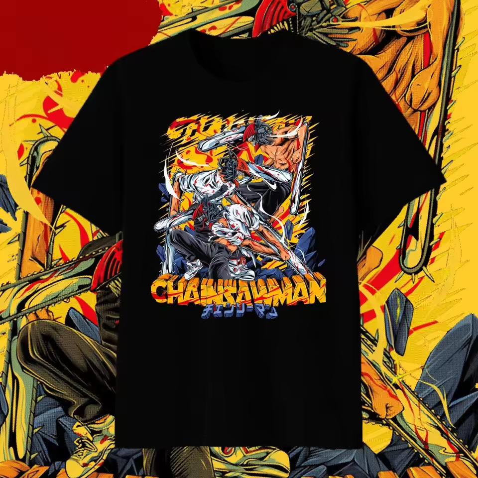 Chainsaw Man Anime Denji Printed T shirt Men's and Women's T shirt Men's Top Sports T shirt 2026 Summer New Tee
