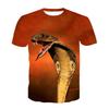 2022 New Snake Pattern Men's T-shirts Men's Animal 3D Short Sleeve Summer Casual Tops Fashion O-Neck Shirts Street Clothing