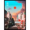 Japan Abstract Anime Cityscape Canvas Poster Unframed Cyber Neon Tokyo Street View Canvas  for Modern Home Wall Decor
