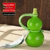 In Stock: 500ml Multicolor Imitation Porcelain Gourd Bottle with Hand Rope, Shoulder Strap & Accessories, Easy to Carry