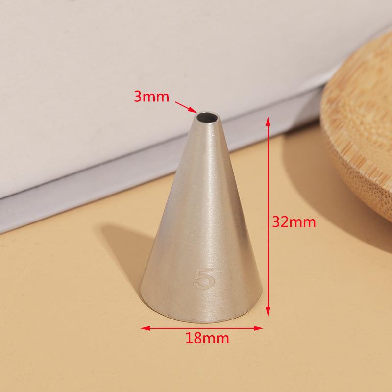 2PCS Small Round 304 Stainless Steel Piping Nozzles For Cake Decorating, DIY Baking Cream Writing Tools