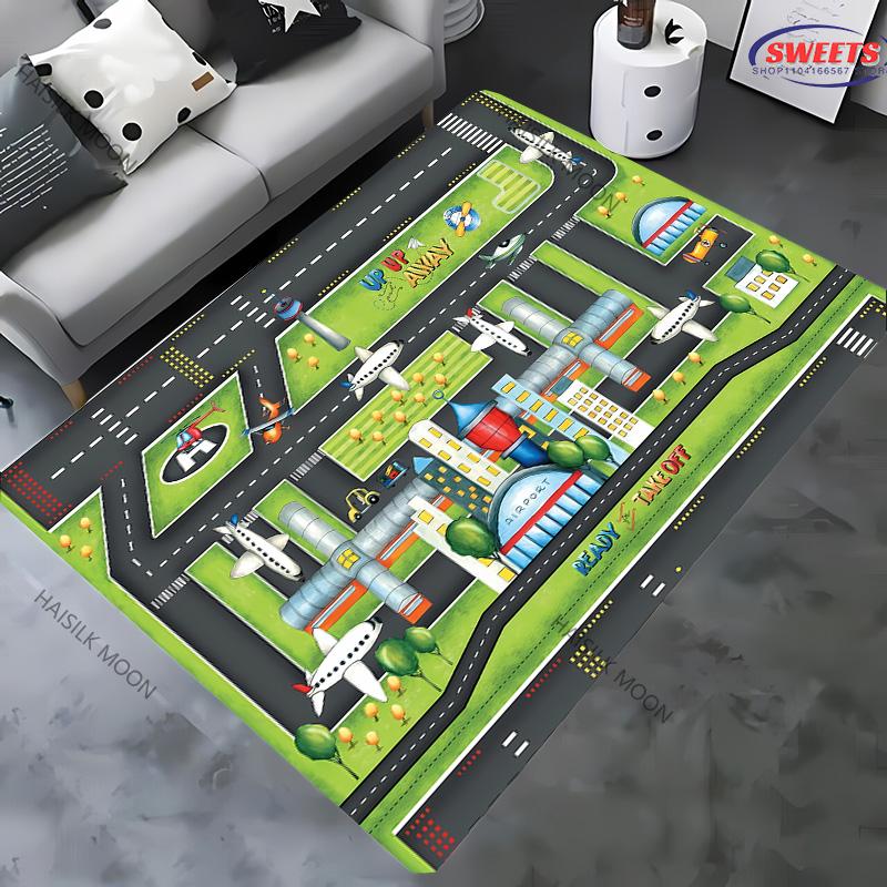 Авиационная тематика Взлетно-посадочная полоса Аэропорт Ковер Новый релиз! Ковер для гостиных, спален, офисных зон, прочные, машинная стирка, коврики