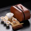Ceramic Suet Jade Porcelain Portable Travel Tea Set Creative Souvenir Business Company Gift