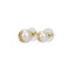 Saint Laurent Logo Design Pearl Brass Glass Earrings Women earrings White 6915639018Y1526