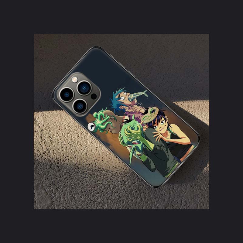 Gorillaz Anime Phone Case For Apple Iphone 16E 16 Pro Max 15 Plus Soft 13 12 Mini Cover 11 14 Pro Max Capa 8 7 SE Shell Coque Si