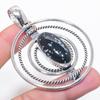 Snowflake Obsidian Gemstone 925 Sterling Silver Jewelry Pendant 2.76"