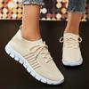 Women's Lightweight Breathable Mesh Sneakers Soft Sole Non Slip Casual Running Shoes Woman Summer Comfort Knit Flats Plus Size