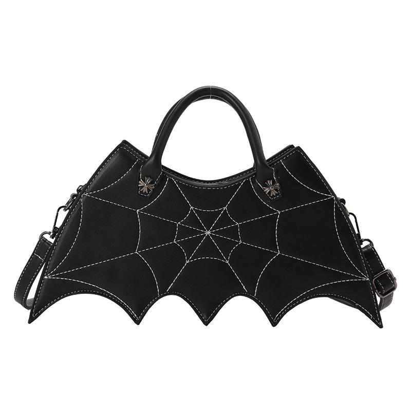 Fashion Creative Spoof Fun Halloween Personality Bat Messenger Bag Ladies Pu Leather Handbag