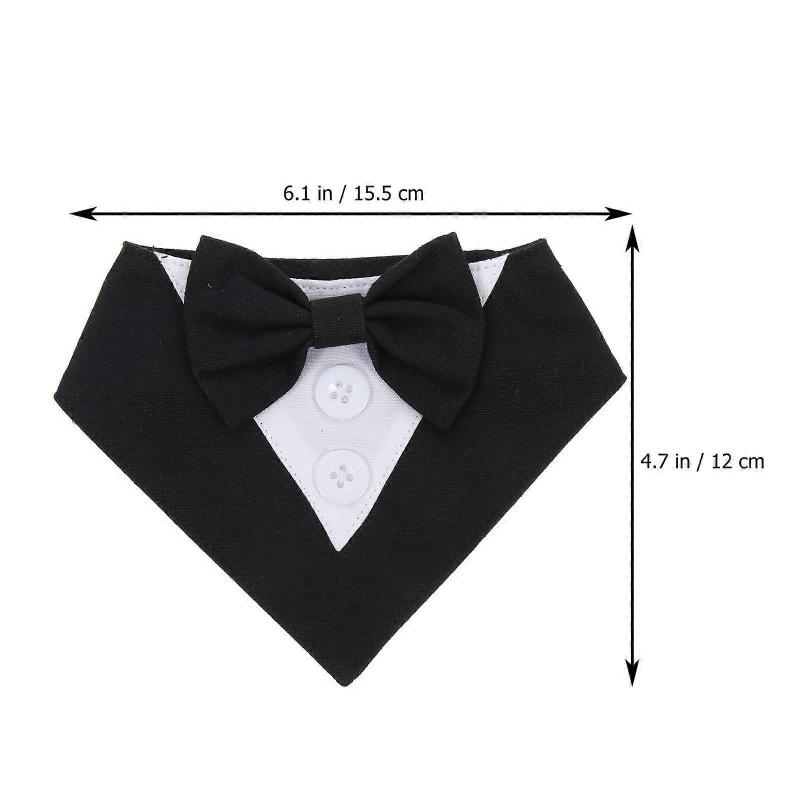 Dog Suit Collar with Bowknot for Pet Use 5Pcs Puppy Party Scarf and Bandana