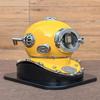 Diving Helmet Yellow diving helmet Scuba Diving Helmet Diving helmet with wooden base Deep Sea Scuba Diver Helmet Best Gift