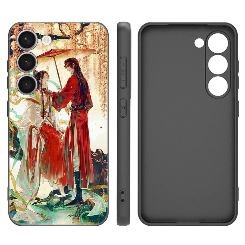 Небесный официальный Blessing черный силиконовый чехол для телефона Samsung Galaxy S23 S21 S20 FE S24 S22 Ultra S10E S10 S9 S8 Plus