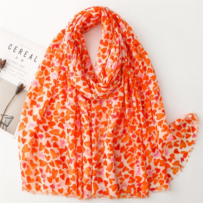 Luxury Brand Scarf Love Cotton Shawl Lady Wrap Large Pashmina Hijab Headband Scarves Islamic Turban Bufanda Foulard Stoles