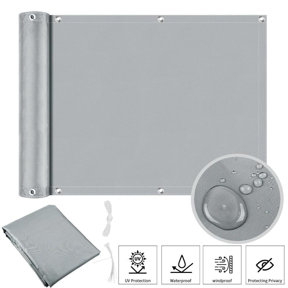 Балконный экран для уединения, ограждение, патио, водонепроницаемая ткань для защиты от ультрафиолета 95%, щит, тент для палубы, парус, сад, крыльцо, бассейн, декор
