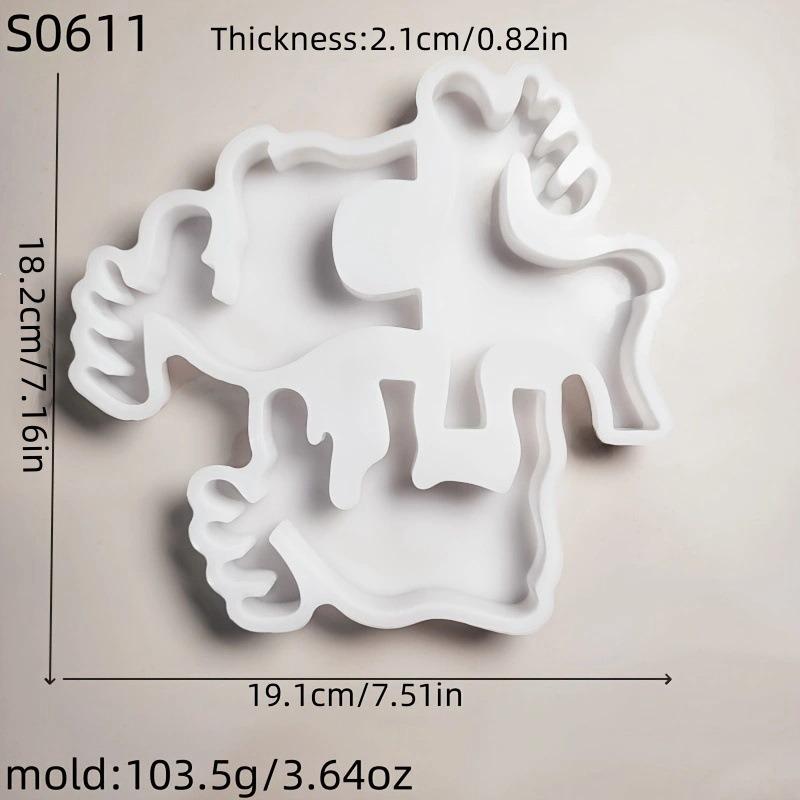New Elk Silicone Mold Cupcake Decorating Mold Three Elk Design Christmas Deer Elk Silicone Gum Paste Mold Cake Decorating Tools
